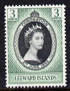 Leeward Islands 1953 Coronation 3c unmounted mint SG 125