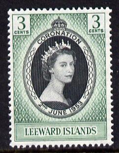 Leeward Islands 1953 Coronation 3c unmounted mint SG 125