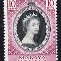 Malaya - Malacca 1953 Coronation 10c unmounted mint SG 22
