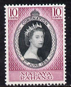 Malaya - Pahang 1953 Coronation 10c unmounted mint SG 74