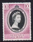 Malaya - Perak 1953 Coronation 10c unmounted mint SG 149