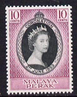 Malaya - Perak 1953 Coronation 10c unmounted mint SG 149