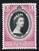 Malaya - Perlis 1953 Coronation 10c unmounted mint SG 28