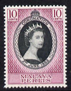 Malaya - Perlis 1953 Coronation 10c unmounted mint SG 28