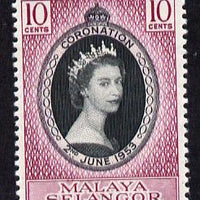 Malaya - Selangor 1953 Coronation 10c unmounted mint SG 115