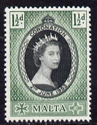 Malta 1953 Coronation 1.5d unmounted mint SG 261