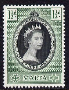 Malta 1953 Coronation 1.5d unmounted mint SG 261