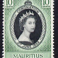 Mauritius 1953 Coronation 10c unmounted mint SG 291