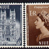 Niue 1953 Coronation set of 2 unmounted mint SG 123-4