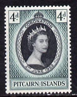Pitcairn Islands 1953 Coronation 4d unmounted mint SG 17