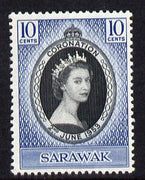 Sarawak 1953 Coronation 10c unmounted mint SG 187