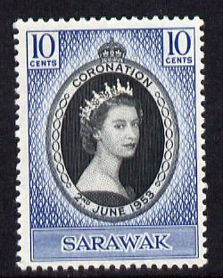 Sarawak 1953 Coronation 10c unmounted mint SG 187