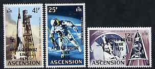 Ascension 1975 Apollo-Soyuz Space Link opt set of 3, SG 192-94 unmounted mint