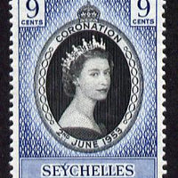 Seychelles 1953 Coronation 9c unmounted mint SG 173