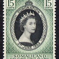 Somaliland 1953 Coronation 15c unmounted mint SG 136