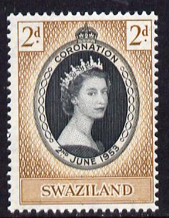 Swaziland 1953 Coronation 10c unmounted mint SG 52
