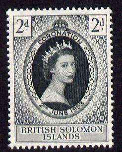 Solomon Islands 1953 Coronation 2d unmounted mint SG 81