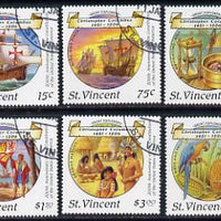 St Vincent 1988 Columbus perf set of 6 cds used, SG 1125-30