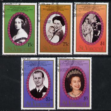 St Vincent 1987 Ruby Wedding set of 5 fine used SG 1079-83