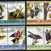 St Vincent 1985 John Audubon Birds (Leaders of the World) set of 8 cds used SG 854-61