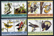 St Vincent 1985 John Audubon Birds (Leaders of the World) set of 8 cds used SG 854-61