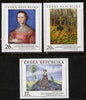Czech Republic 2003 Art - 12th issue perf set of 3 unmounted mint, SG 385-7