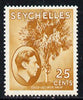 Seychelles 1938-49 KG6 Coco Palm 25c brown-olive mtd mint SG141