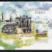 Togo 2013 Locomotives - Atlas 0-8-8 imperf deluxe sheet unmounted mint. Note this item is privately produced and is offered purely on its thematic appeal