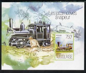 Togo 2013 Locomotives - Atlas 0-8-8 imperf deluxe sheet unmounted mint. Note this item is privately produced and is offered purely on its thematic appeal