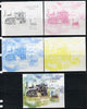 Togo 2013 Locomotives - Govan & Marx 4-4-0 deluxe sheet - the set of 5 imperf progressive proofs comprising the 4 individual colours plus all 4-colour composite, unmounted mint