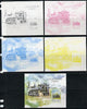 Togo 2013 Locomotives - Farle 0-4-4-0 deluxe sheet - the set of 5 imperf progressive proofs comprising the 4 individual colours plus all 4-colour composite, unmounted mint