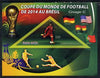 Madagascar 2014 Football World Cup in Brazil - Group G imperf triangular shaped souvenir sheet unmounted mint