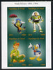 Chad 2014 Disney Characters #1 imperf sheetlet containing 4 values unmounted mint. Note this item is privately produced and is offered purely on its thematic appeal. .