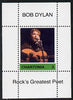 Chartonia (Fantasy) Bob Dylan - Rock's Greatest Poet #3 perf deluxe sheet on thin glossy card unmounted mint