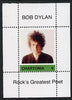 Chartonia (Fantasy) Bob Dylan - Rock's Greatest Poet #6 perf deluxe sheet on thin glossy card unmounted mint