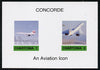 Chartonia (Fantasy) Concorde - An Aviation Icon imperf deluxe sheet on glossy card unmounted mint