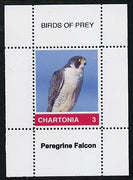Chartonia (Fantasy) Birds of Prey - Peregrine Falcon perf deluxe sheet on thin glossy card unmounted mint