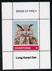 Chartonia (Fantasy) Birds of Prey - Long eared Owl perf deluxe sheet on thin glossy card unmounted mint