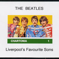 Chartonia (Fantasy) The Beatles imperf deluxe sheet on glossy card unmounted mint