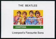 Chartonia (Fantasy) The Beatles imperf deluxe sheet on glossy card unmounted mint