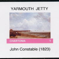 Chartonia (Fantasy) Yarmouth Jetty by John Constable imperf deluxe sheet on glossy card unmounted mint