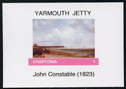 Chartonia (Fantasy) Yarmouth Jetty by John Constable imperf deluxe sheet on glossy card unmounted mint