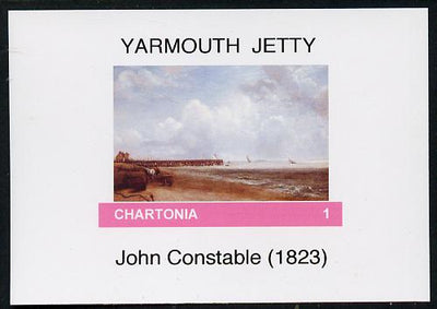 Chartonia (Fantasy) Yarmouth Jetty by John Constable imperf deluxe sheet on glossy card unmounted mint