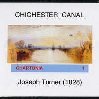 Chartonia (Fantasy) Chichester Canal by Joseph Turner imperf deluxe sheet on glossy card unmounted mint