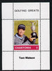 Chartonia (Fantasy) Golfing Greats - Tom Watson perf deluxe sheet on thin glossy card unmounted mint