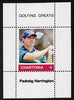 Chartonia (Fantasy) Golfing Greats - Padraig Harrington perf deluxe sheet on thin glossy card unmounted mint