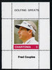 Chartonia (Fantasy) Golfing Greats - Fred Couples perf deluxe sheet on thin glossy card unmounted mint