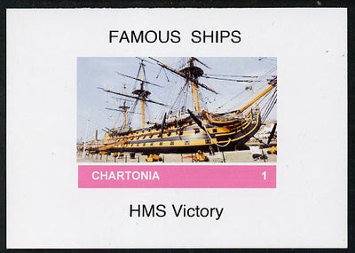 Chartonia (Fantasy) Famous Ships - HMS Victory imperf deluxe sheet on glossy card unmounted mint