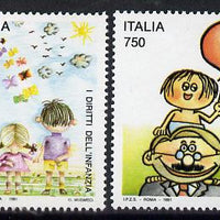 Italy 1991 UN Conference on Rights of the Child set of 2 unmounted mint SG 2130-31