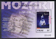 Palau 2006 250th Birth Anniversary of Mozart perf m/sheet unmounted mint SG MS 2197